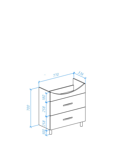 Тумба под раковину Bellezza Анкона 80 4639613110019